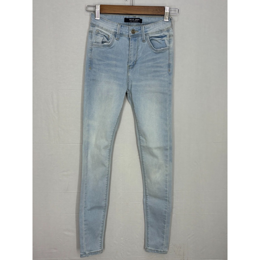 Wax Skinny Jeans Womens Blue Denim Light Wash Stretch Slim Fit 90123 Size 20